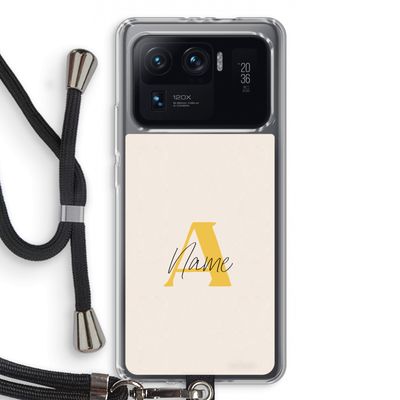 Amber Script: Xiaomi Mi 11 Ultra Transparant Hoesje met koord