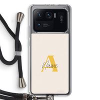 Amber Script: Xiaomi Mi 11 Ultra Transparant Hoesje met koord