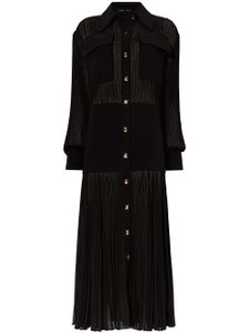 Proenza Schouler robe mi-longue à design plissé - Noir