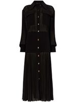 Proenza Schouler robe mi-longue à design plissé - Noir