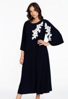 Yoek Jurk A-lijn flower | Blauw | Maat 54/56