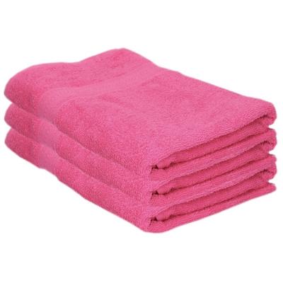 Jassz Badhanddoek - 3x - fuchsia roze - 70 x 140 cm - 420 grams - absorberend