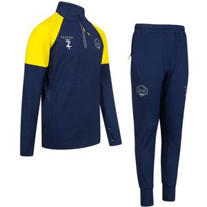 Touzani Shield Trainingspak Kids Donkerblauw Geel