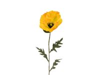 Kunstbloem papaver tak geel, 65 cm - Buitengewoon de boet