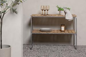 Nohr Outdoor Sidetable Shayvonne Teakhout, 100cm - Naturel