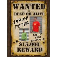 Wanted poster - 59 x 42 cm - zelf een foto op plakken - voor vrijgezellenfeest/verjaardag