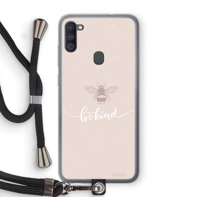 Be(e) kind: Samsung Galaxy A11 Transparant Hoesje met koord