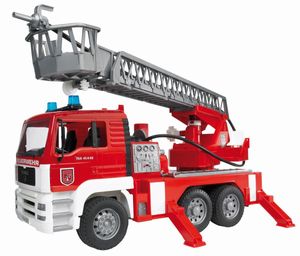 Bruder 027711 MAN Brandweerwagen met ladder, waterpomp en licht en geluid module