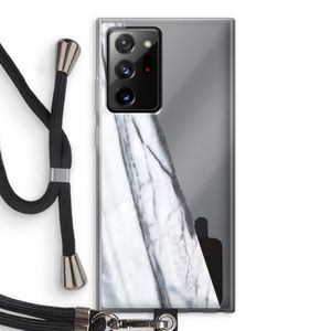 Gestreepte marmer: Samsung Galaxy Note 20 Ultra / Note 20 Ultra 5G Transparant Hoesje met koord