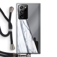 Gestreepte marmer: Samsung Galaxy Note 20 Ultra / Note 20 Ultra 5G Transparant Hoesje met koord