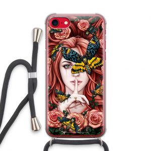 Lady Moth: iPhone SE 2020 Transparant Hoesje met koord