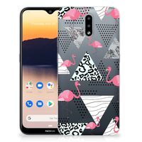 Nokia 2.3 TPU Hoesje Flamingo Triangle - thumbnail