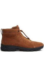 Zegna baskets Triple Stitch Vetta en daim - Marron