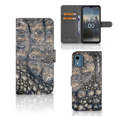 Nokia C12 | Telefoonhoesje | Met pasjeshouder | Krokodillenprint