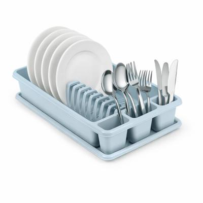 Afdruiprek met lekbak - ijsblauw - 45 x 26 cm - afwasrek