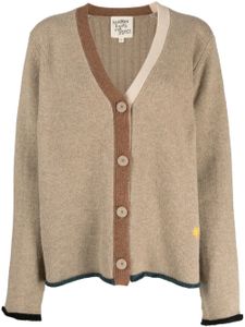 YANYAN KNITS cardigan à logo brodé - Marron