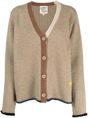 YANYAN KNITS cardigan à logo brodé - Marron