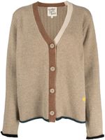YANYAN KNITS cardigan à logo brodé - Marron
