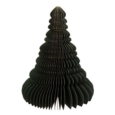 Papieren Kerstboom Glitter 15 cm - Donkergroen - Buitengewoon de boet