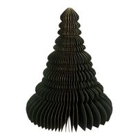 Papieren Kerstboom Glitter 15 cm - Donkergroen - Buitengewoon de boet