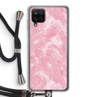 Abstract Painting Pink: Samsung Galaxy A12 Transparant Hoesje met koord