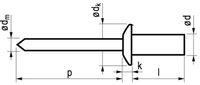 BLINDKL.NAGEL 4X10MM/500ST