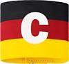 JAKO 2823 Aanvoerdersband - Zwart/Rood/Geel - Senior: 35 x 9 cm (LxB)