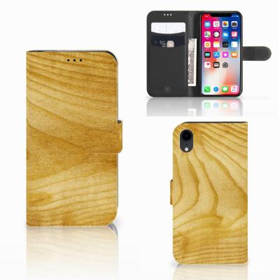 Apple iPhone Xr | Book Style Case | Licht Hout