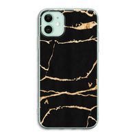 Gouden marmer: iPhone 11 Transparant Hoesje