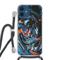 Black Unicorn: iPhone 12 Transparant Hoesje met koord