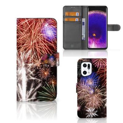 OPPO Find X5 Pro | Wallet Case | met Pasjes | Vuurwerk
