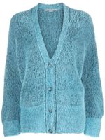 Stella McCartney cardigan à effet broddé - Bleu - thumbnail