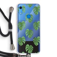 Monstera leaves: Huawei Y6s Transparant Hoesje met koord