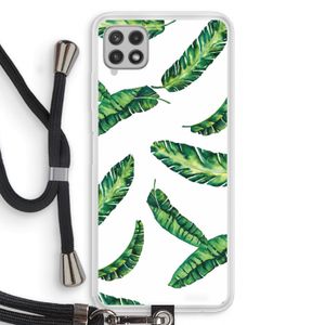 Lange bladeren: Samsung Galaxy A22 4G Transparant Hoesje met koord