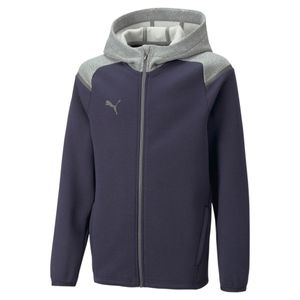 PUMA TeamCup Casual Vest Kids Donkerblauw Grijs Donkergrijs