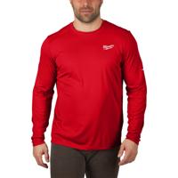 Milwaukee WW LS RD XL T-shirt WORKSKIN™ Warm weather long sleeve red XL - 4932493086