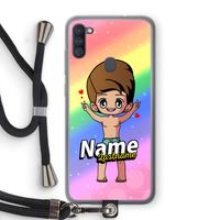 Chibi Maker man: Samsung Galaxy A11 Transparant Hoesje met koord