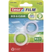 tesa 57049-00000-13 tesafilm Eco & Clear Transparant (l x b) 10 m x 19 mm 2 stuk(s) - thumbnail