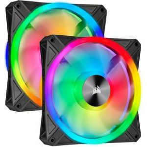 Corsair Casefan iCUE QL140 RGB PWM Dual Fan Kit with Lighting Node CORE