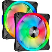 Corsair Casefan iCUE QL140 RGB PWM Dual Fan Kit with Lighting Node CORE