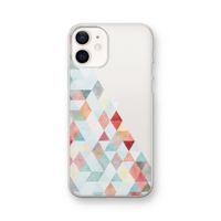 Gekleurde driehoekjes pastel: iPhone 12 Transparant Hoesje