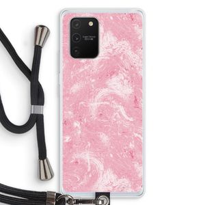 Abstract Painting Pink: Samsung Galaxy S10 Lite Transparant Hoesje met koord