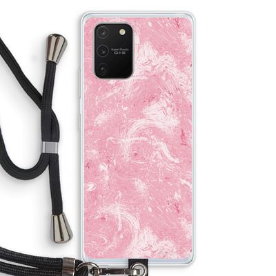 Abstract Painting Pink: Samsung Galaxy S10 Lite Transparant Hoesje met koord