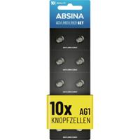 Absina Knoopcel 1.5 V 10 stuk(s) Alkaline