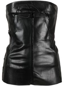 Rick Owens bustier à fermeture zippée - Noir