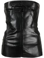 Rick Owens bustier à fermeture zippée - Noir - thumbnail