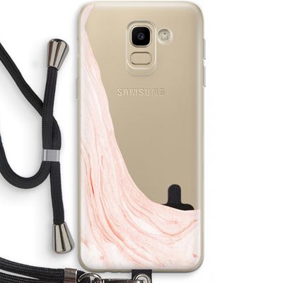 Peach bath: Samsung Galaxy J6 (2018) Transparant Hoesje met koord