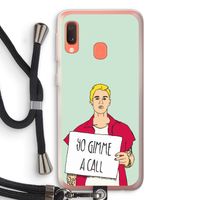 Gimme a call: Samsung Galaxy A20e Transparant Hoesje met koord