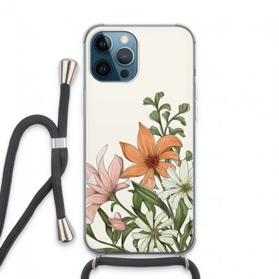 Floral bouquet: iPhone 13 Pro Max Transparant Hoesje met koord