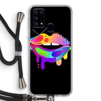 Lip Palette: Samsung Galaxy M31 Transparant Hoesje met koord